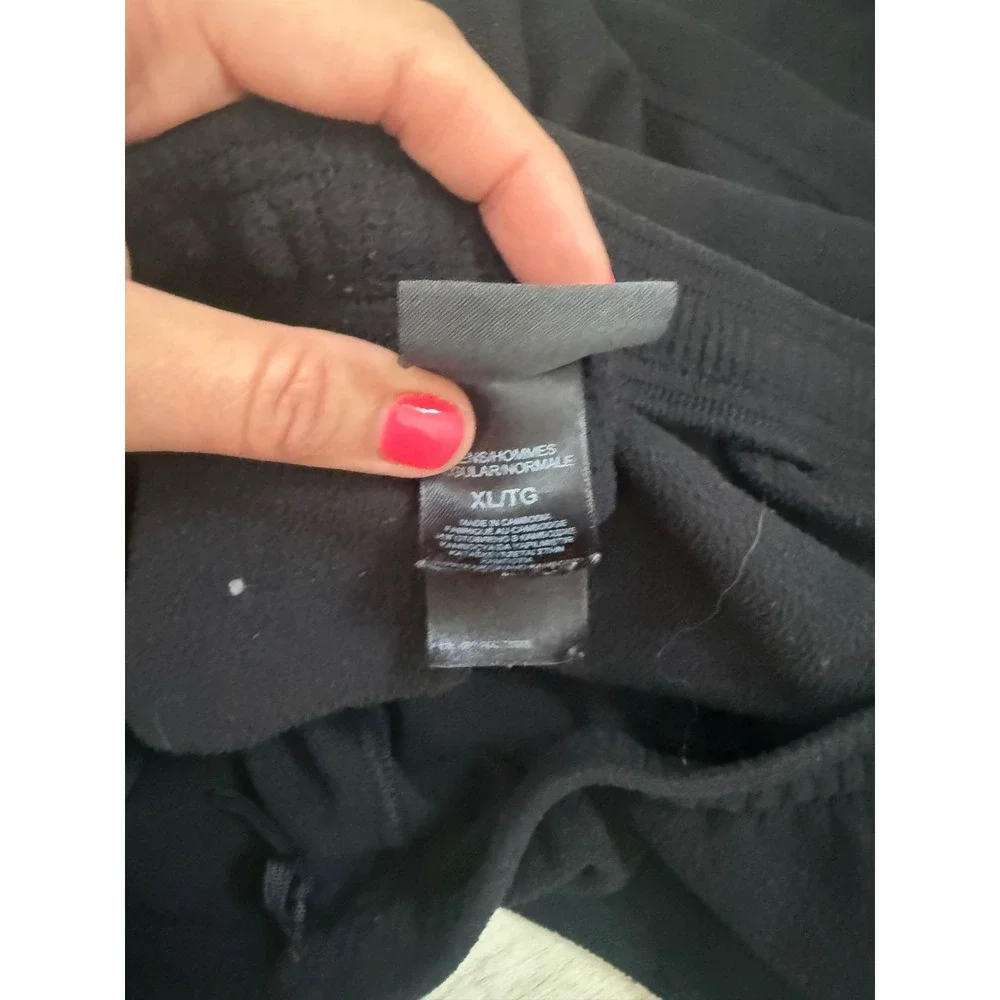 The North Face Men's Black Fleece Pants Size XLG Elastic Waist Outdoor TNF